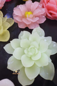 Rau câu hoa 3D quà tặng 8/3 sử dụng bột táo xanh sấy phun tạo màu linh hoạt