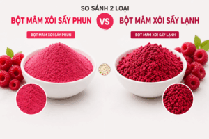 7 điểm khác biệt giữa bột mâm xôi sấy phun và bột mâm xôi sấy lạnh