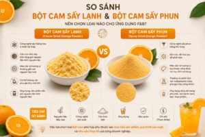 6 Điểm Khác Biệt Giữa Bột Cam Sấy Lạnh Và Bột Cam Sấy Phun